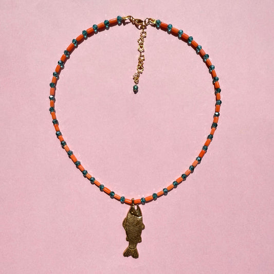 Rainbow trout necklace