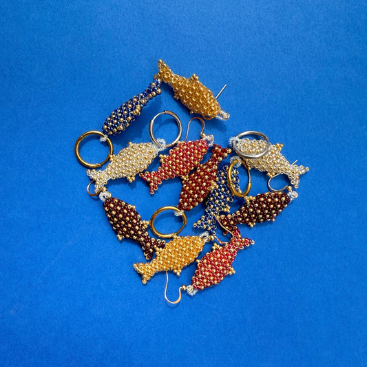 Beaded fish - studded